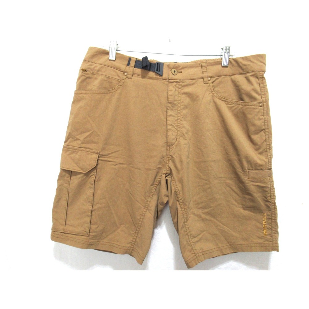 Merrell Men's Wayfinder Short Size 38 Tan Cargo Bermuda Hiking Shorts